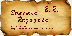 Budimir Ružojčić vizit kartica